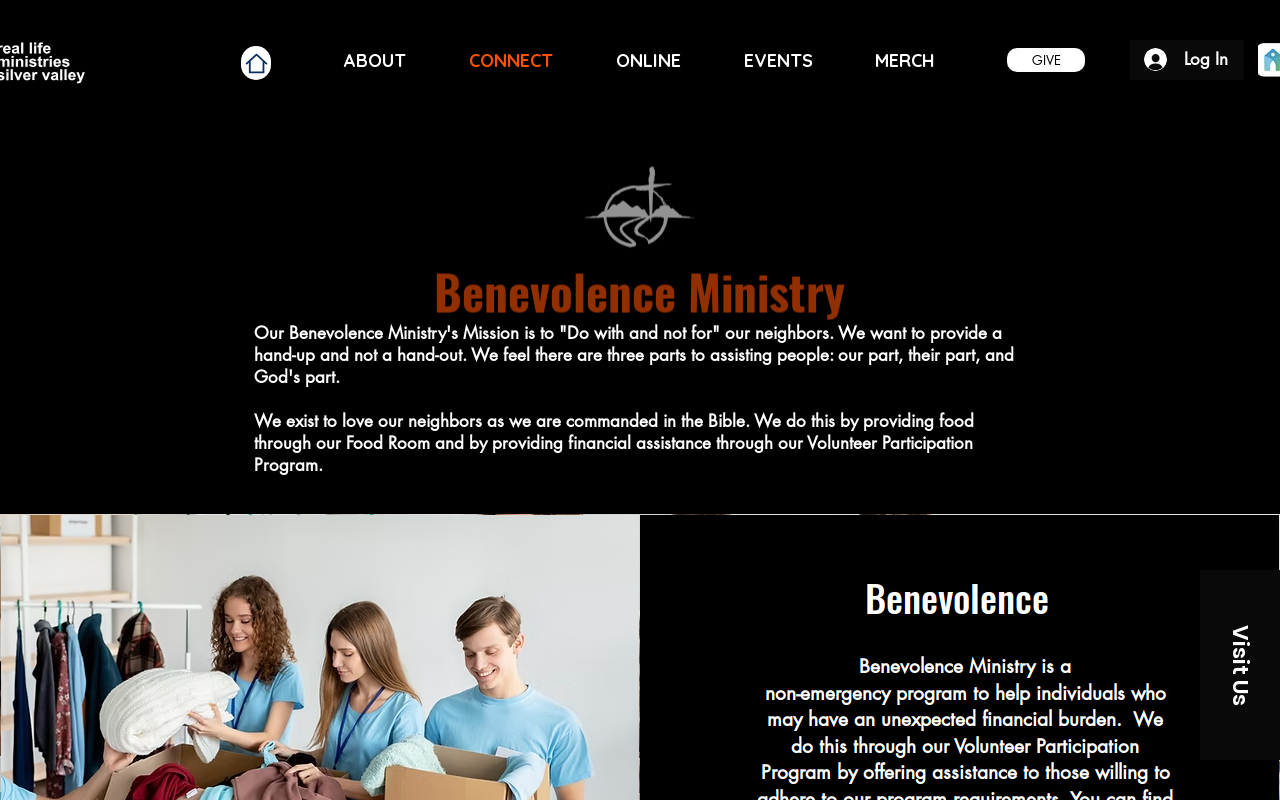 Real Life Ministries Thrift Store website preview