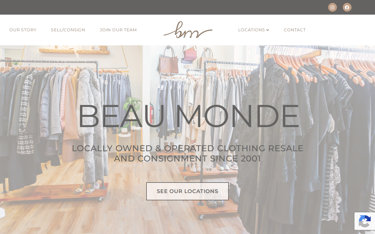 Beau Monde Outpost website preview