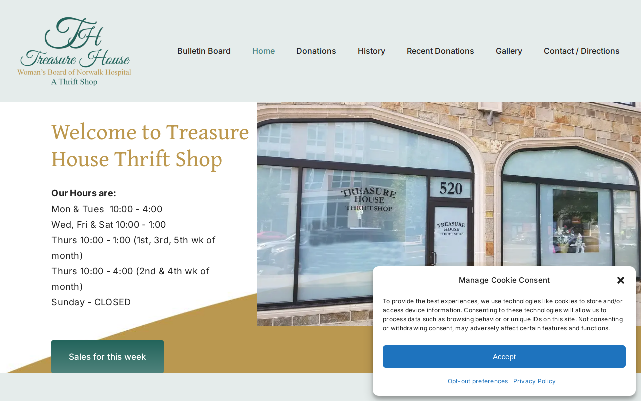 Treasure House website preview