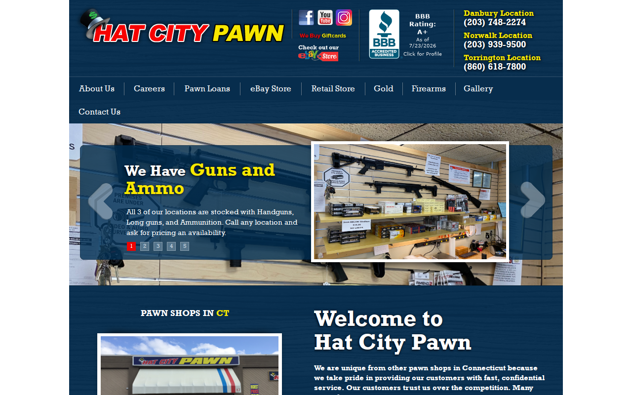 Hat City Pawn - WE BUY GOLD!! website preview
