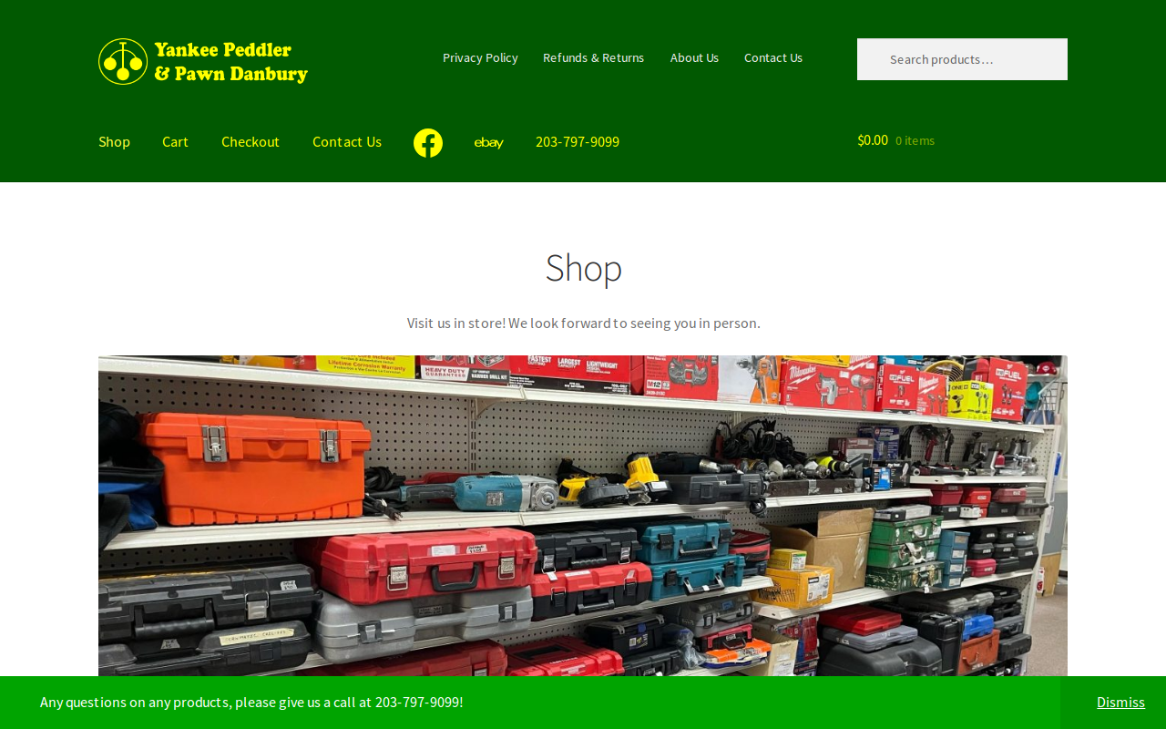 Yankee Peddler & Pawn website preview