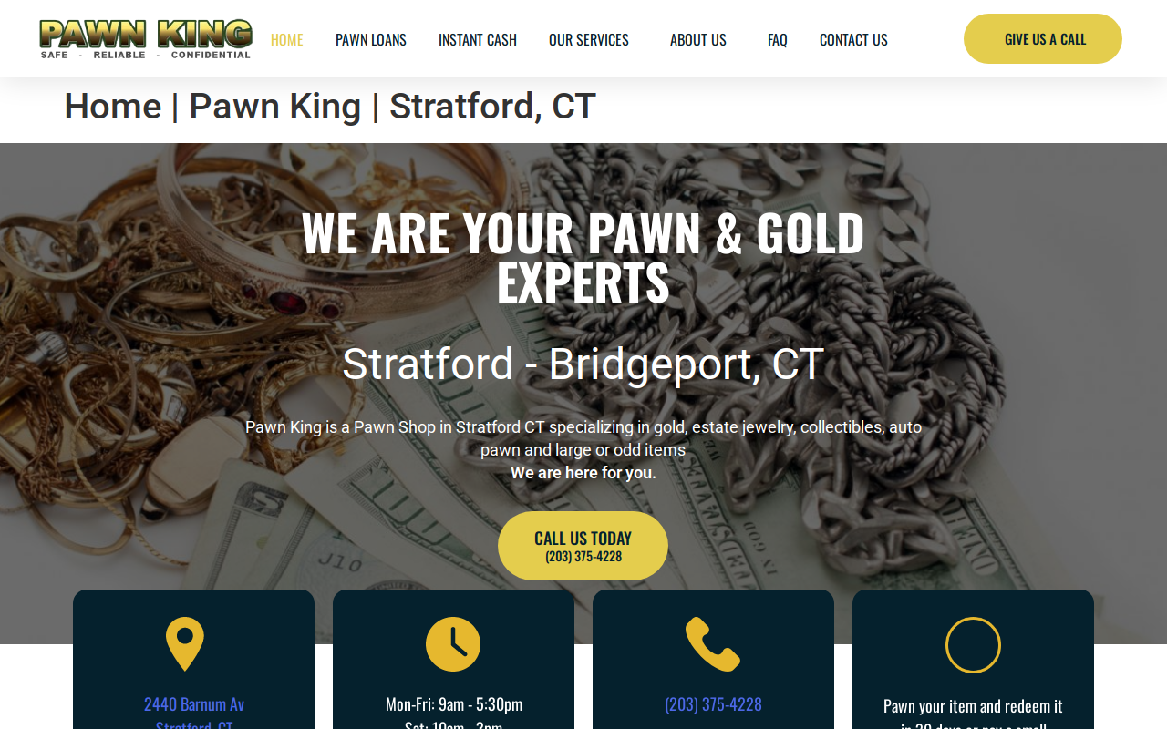Pawn King website preview
