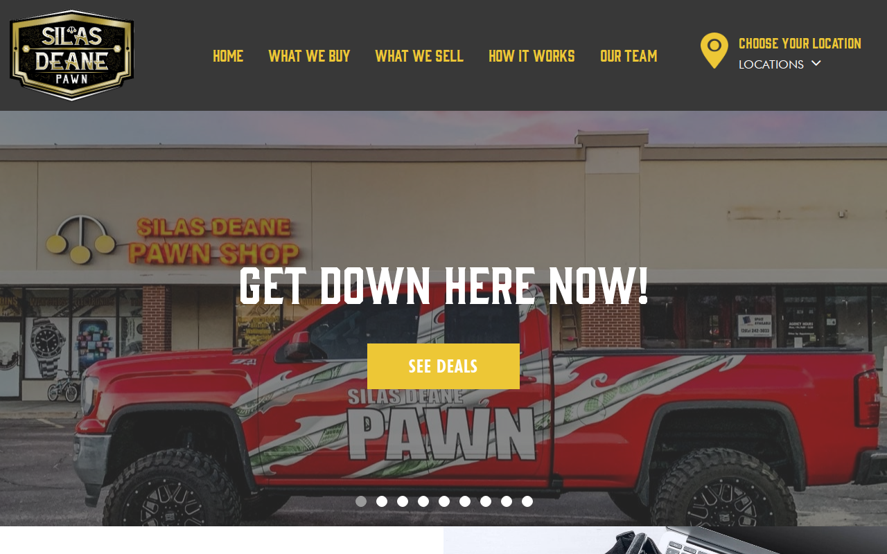 Silas Deane Pawn Shop Plainville website preview