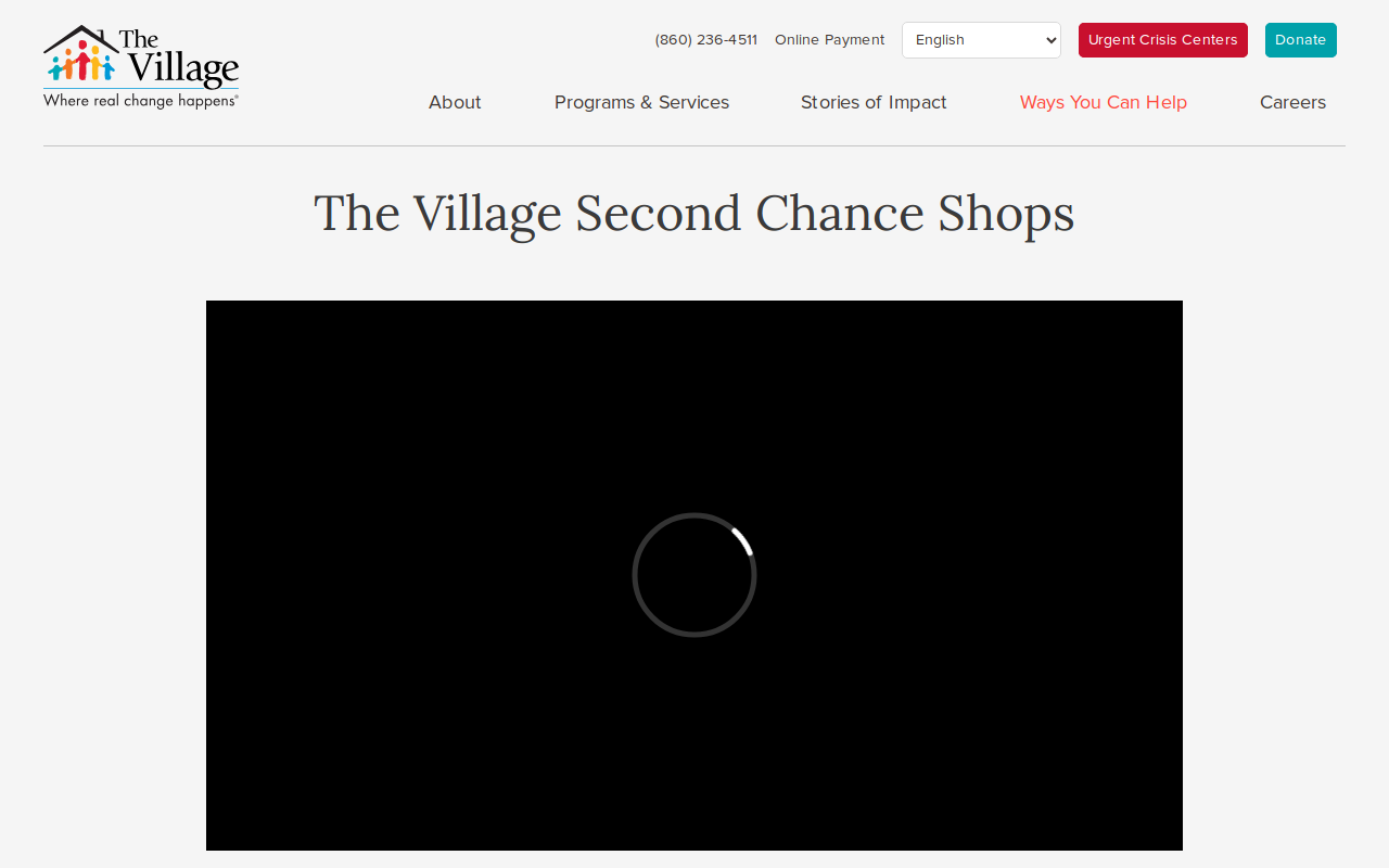 West Hartford Second Chance Shop website preview