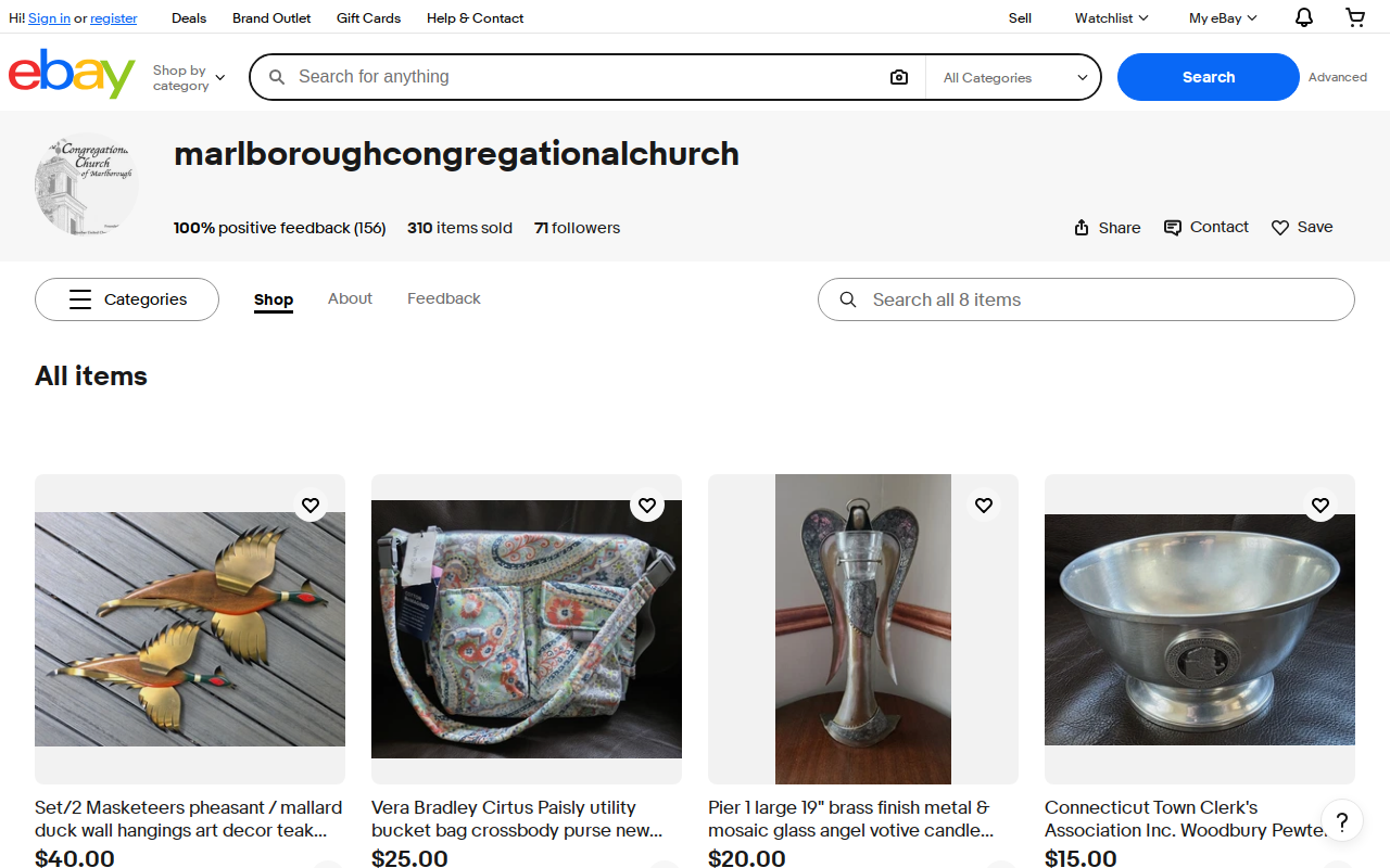 Second Blessings Thrift Shop website preview