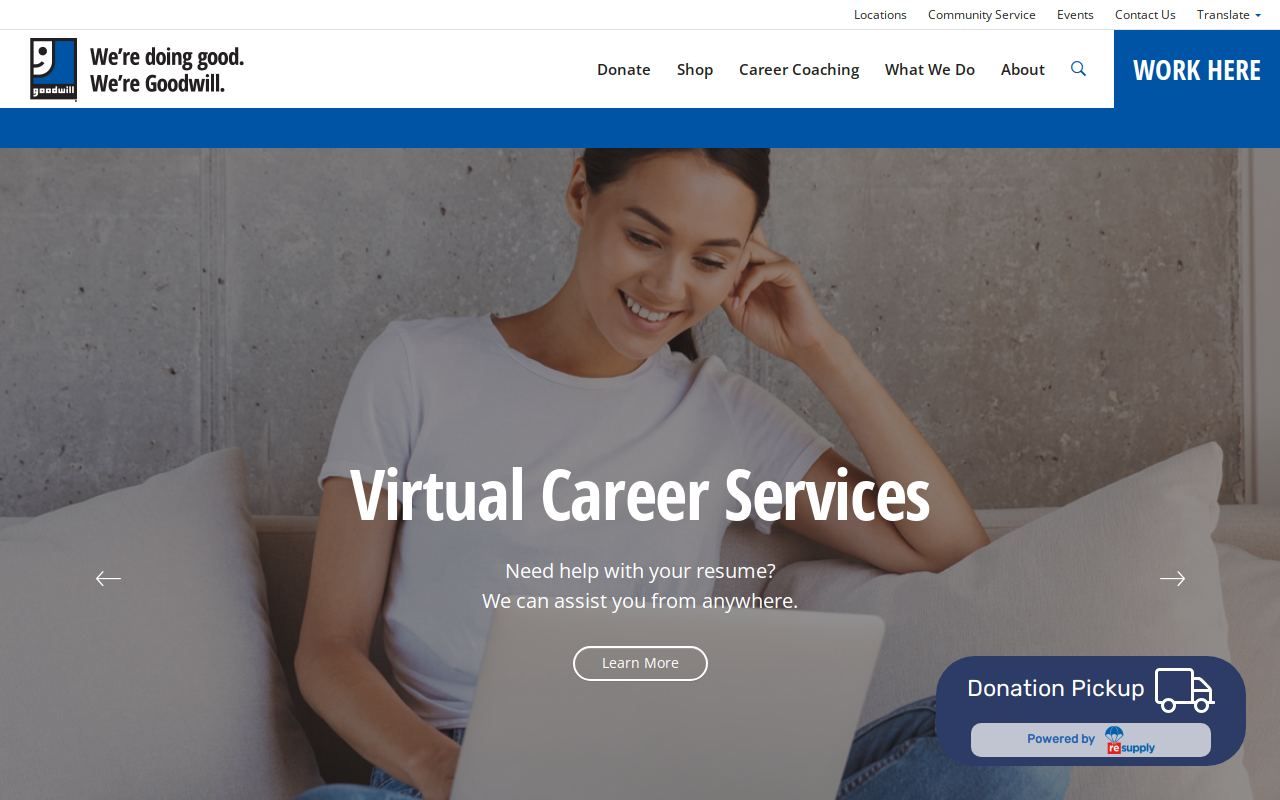 Goodwill website preview