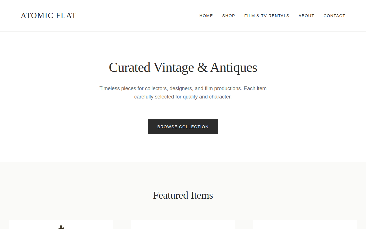 Atomic Flat website preview