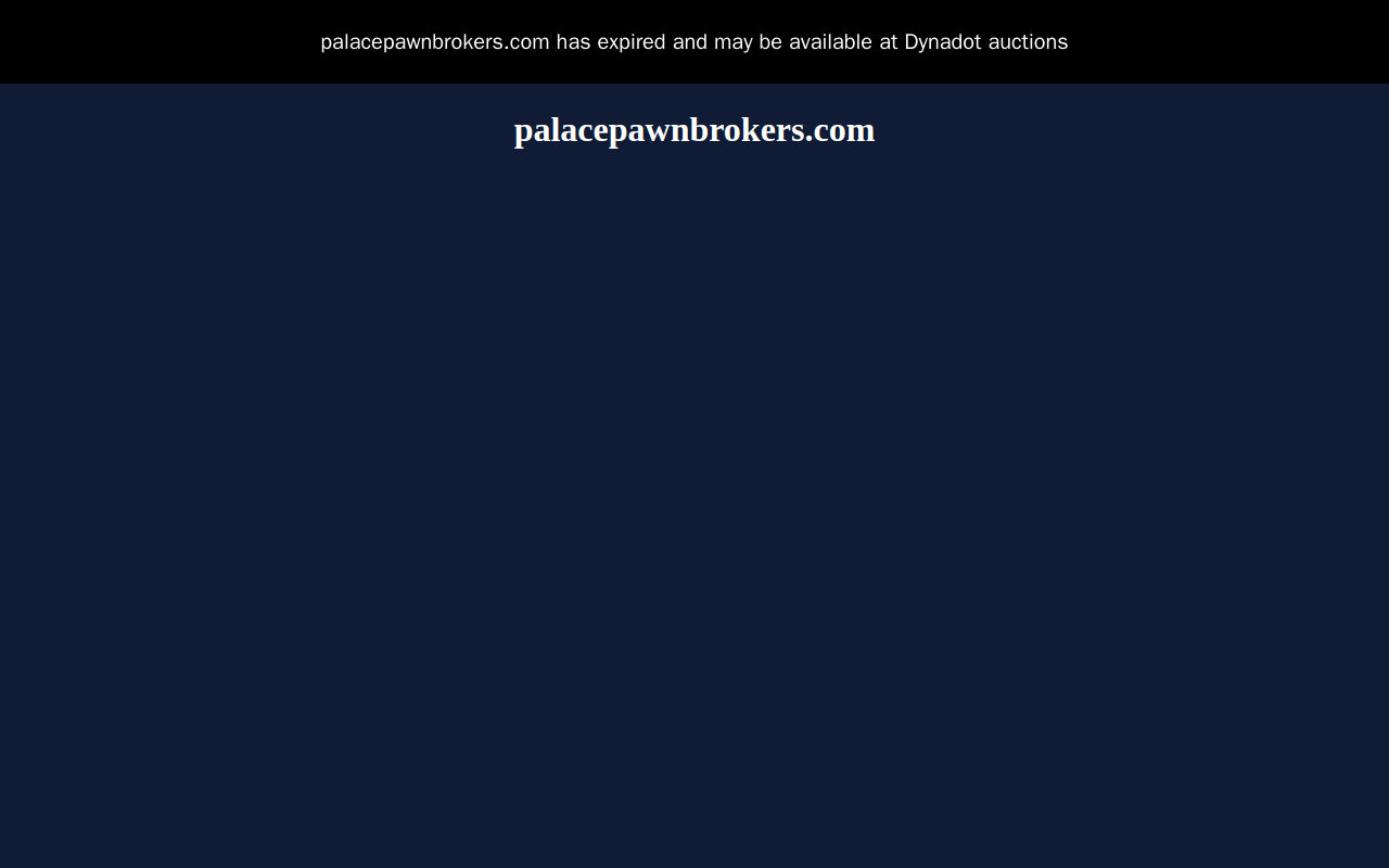 Palace Pawnbrokers website preview