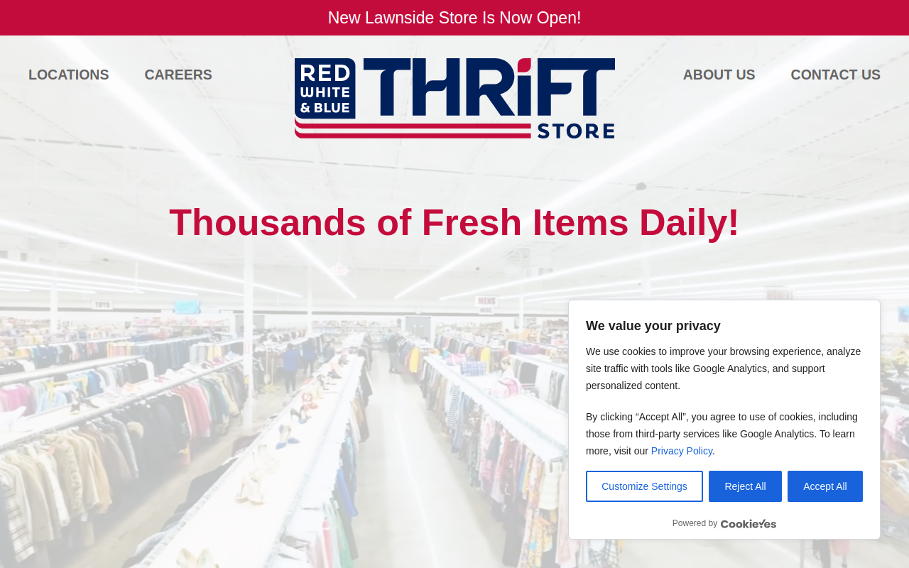 Red White and Blue Thrift Store - San Diego website preview