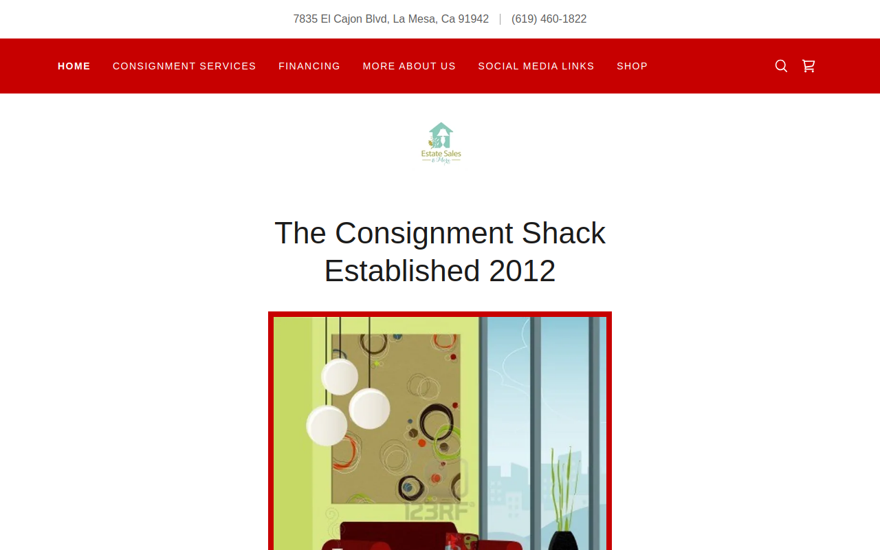 The Consignment Shack website preview