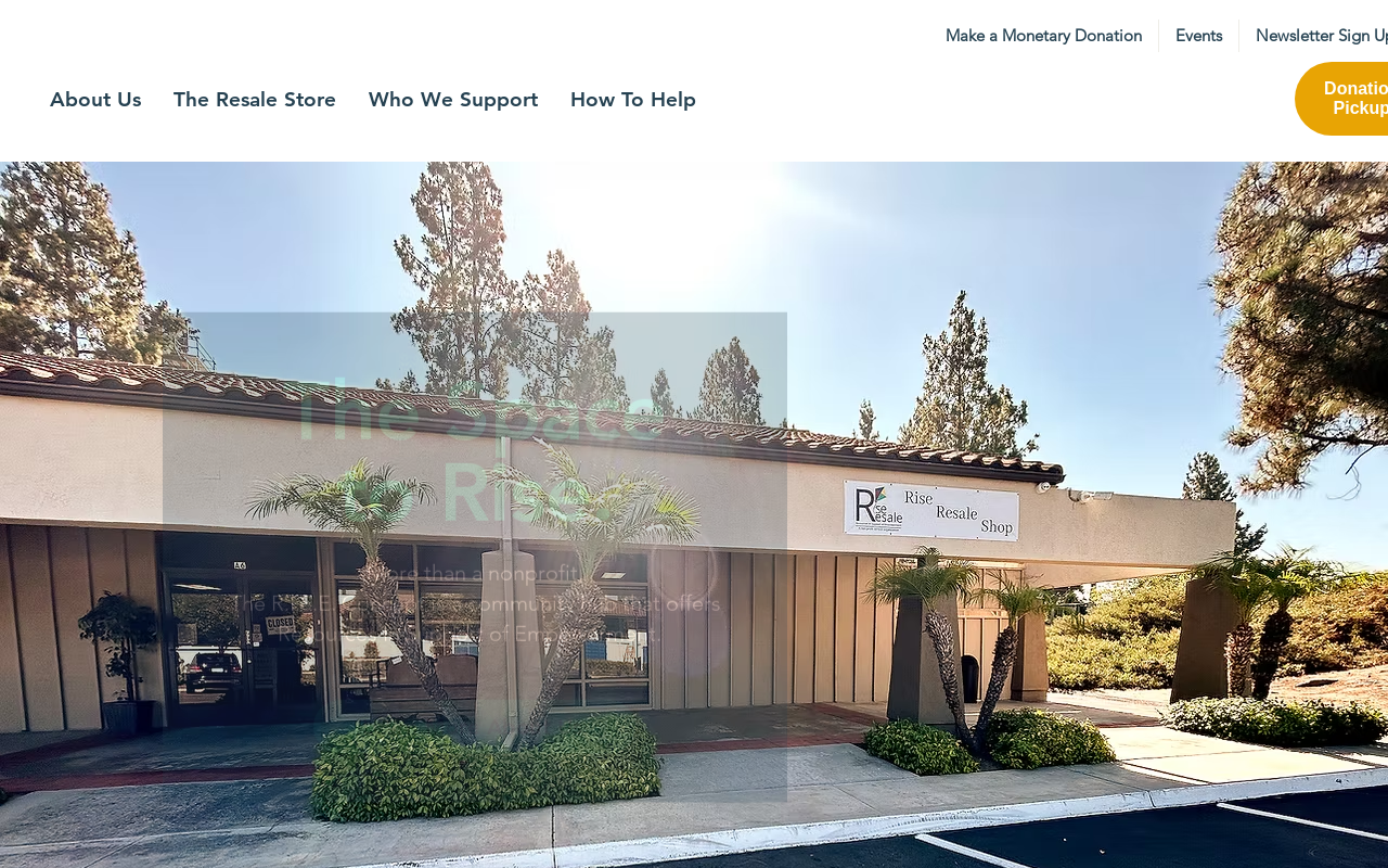 Rise Resale Shop website preview