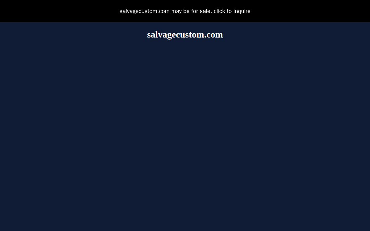 Salvage Custom website preview