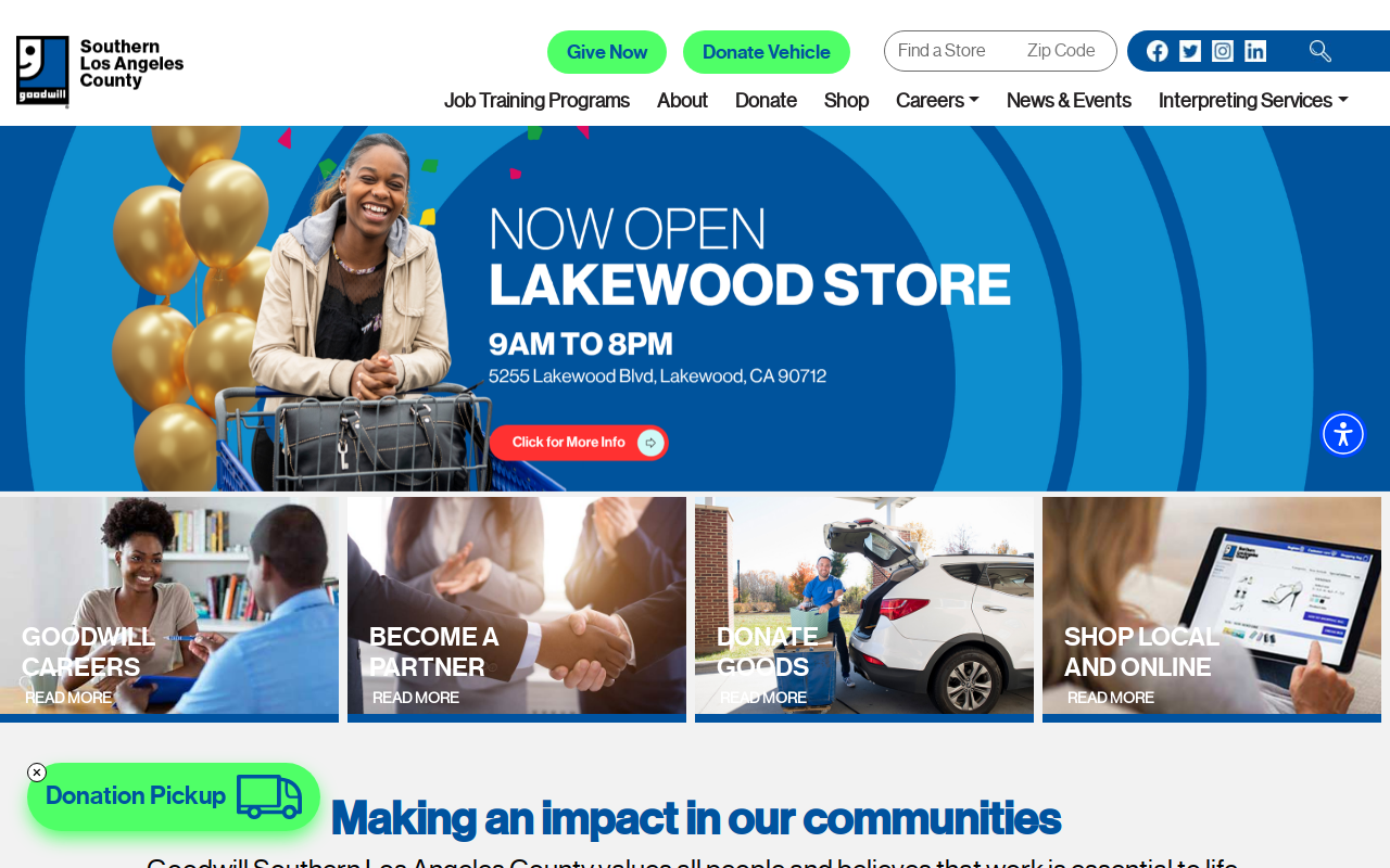 Goodwill website preview