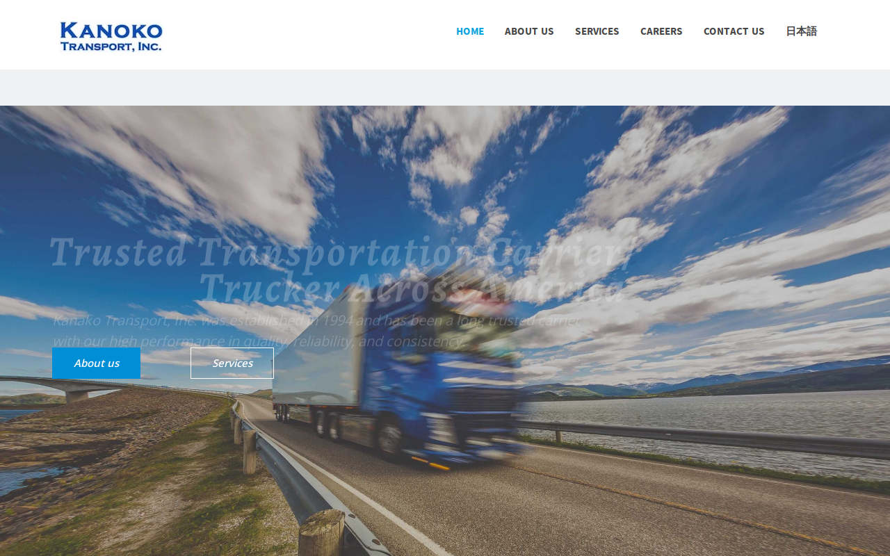 Kanoko Transport Inc website preview