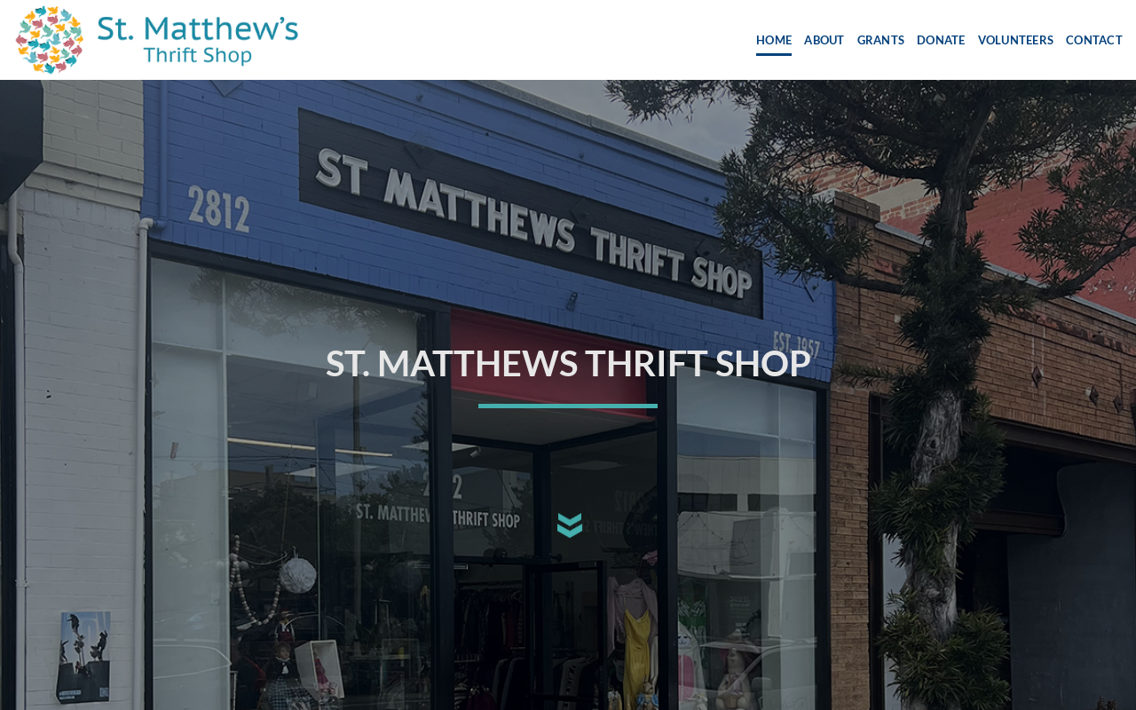 St Matthews Thrift Shop website preview