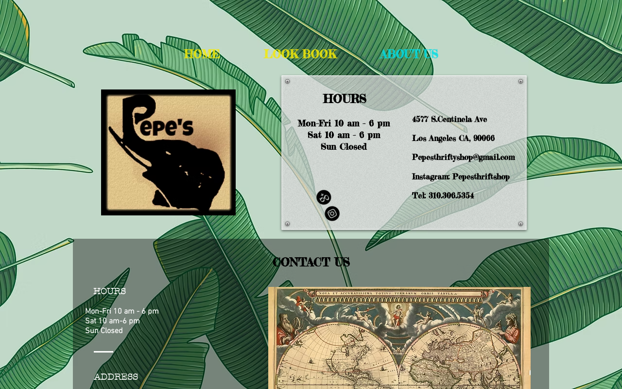 Pepe's Thrifty Shop website preview