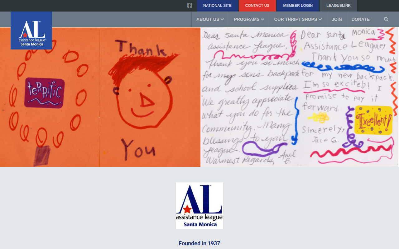 Assistance League Thrift Shop website preview