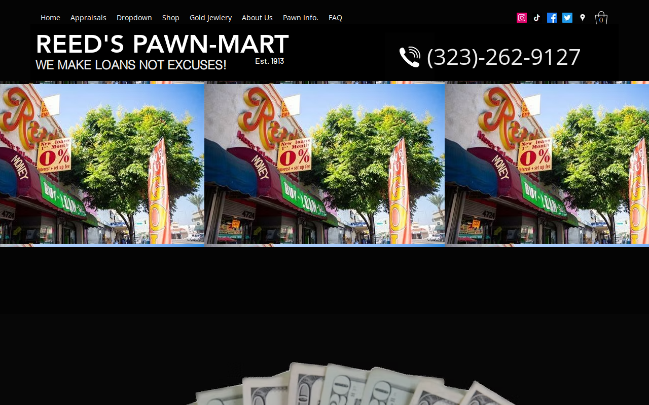 Reed's Pawnmart website preview