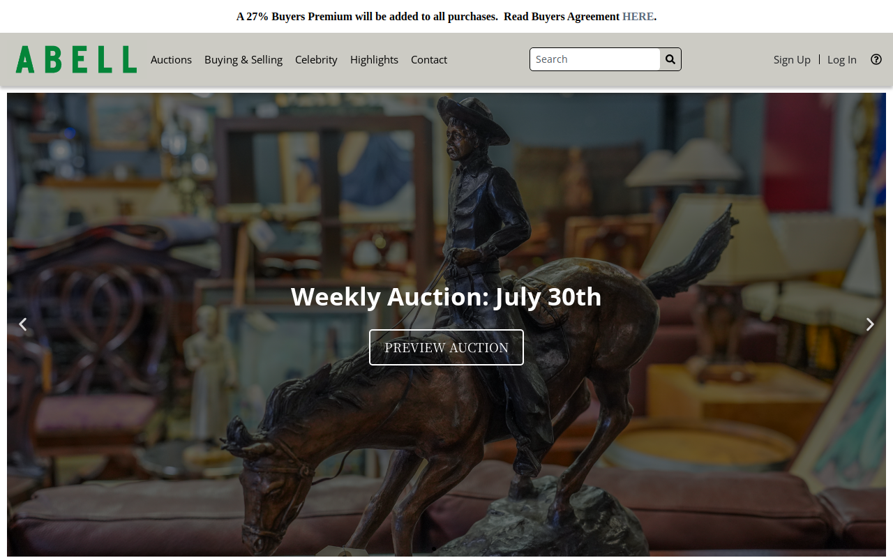 Abell Auction and Estate Company website preview