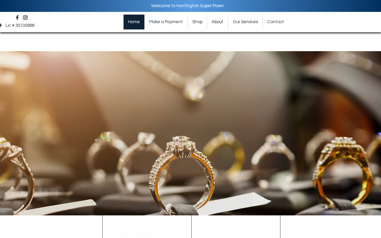 Huntington Super Pawn website preview