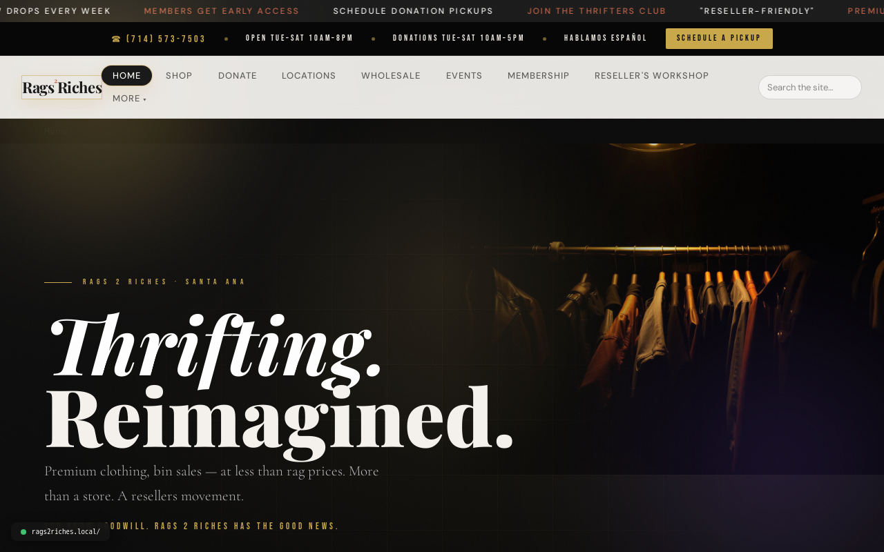 Rags 2 Riches website preview