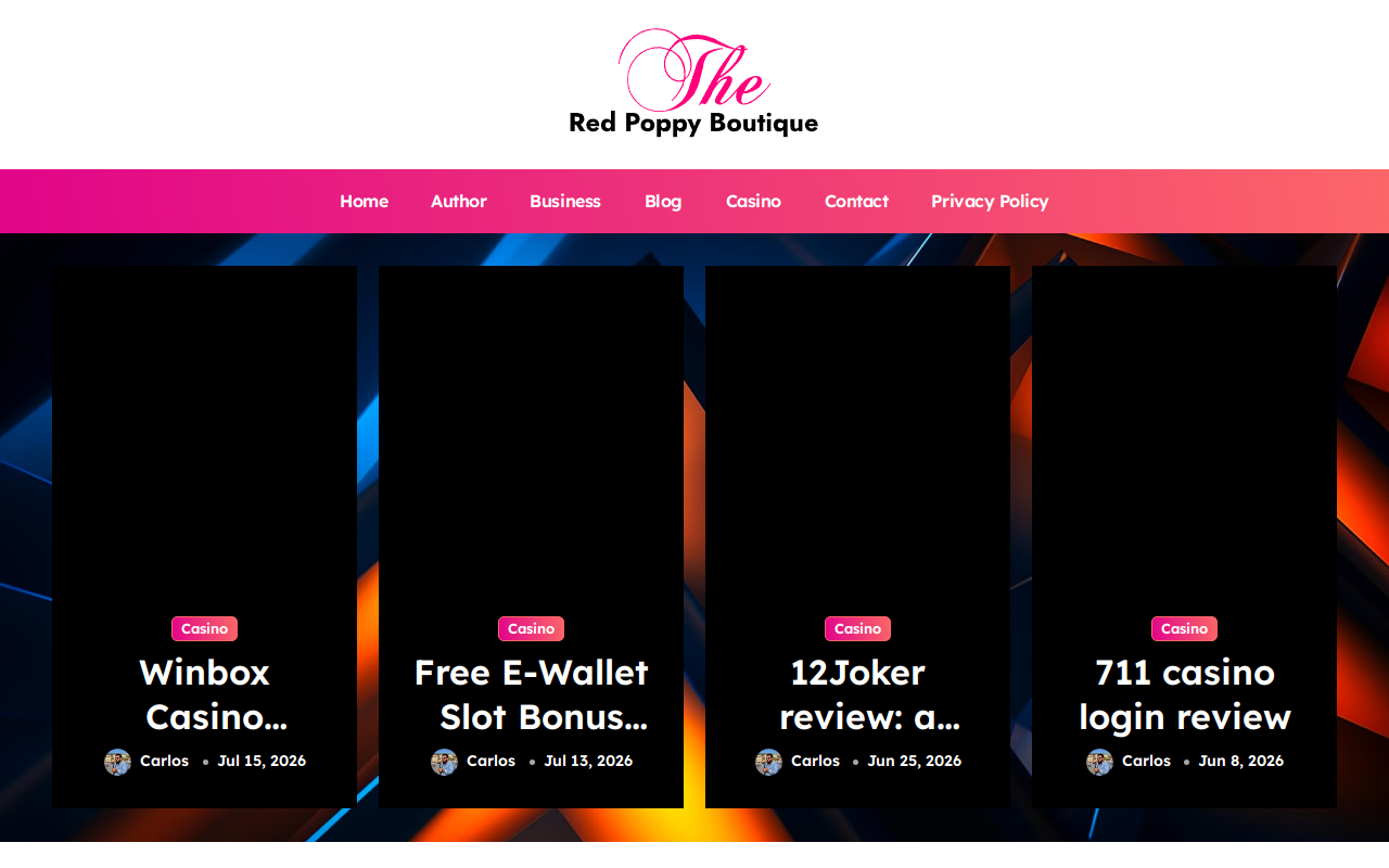 Red Poppy Boutique website preview