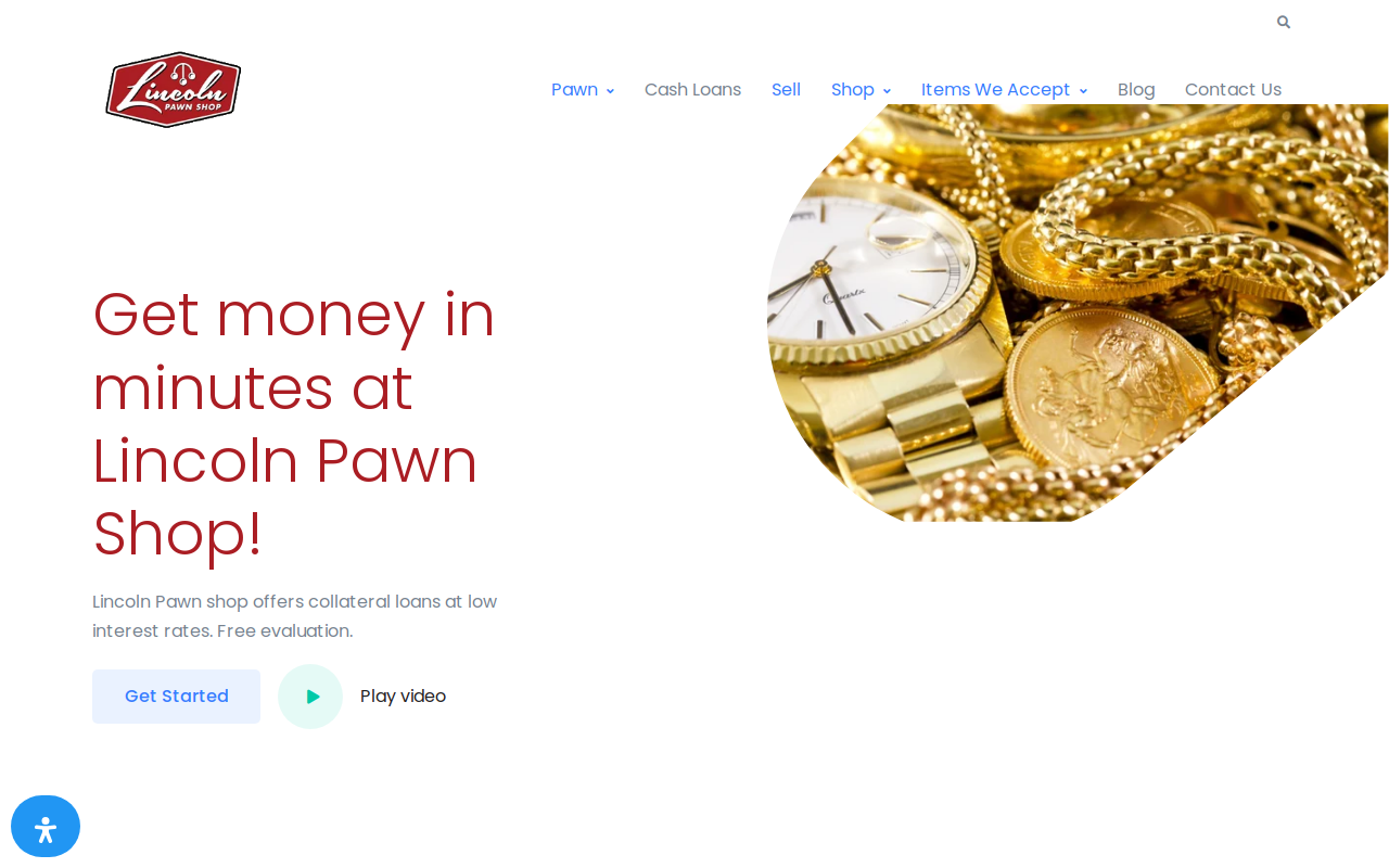 Lincoln Pawn Shop website preview