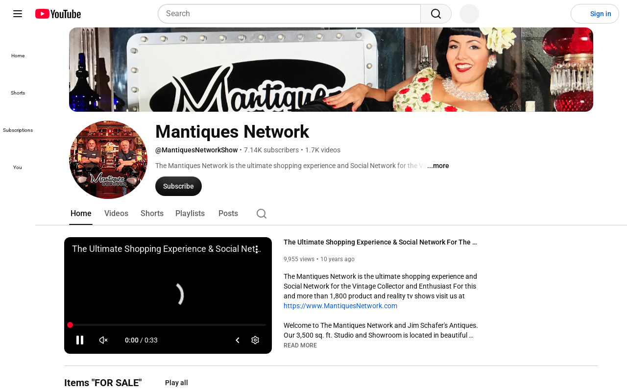 The Mantiques Network website preview