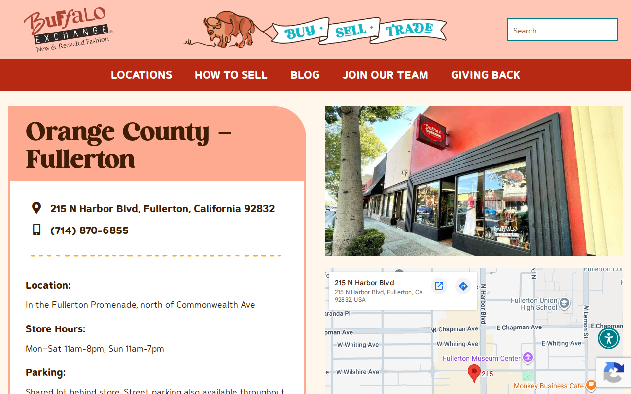 Buffalo Exchange website preview