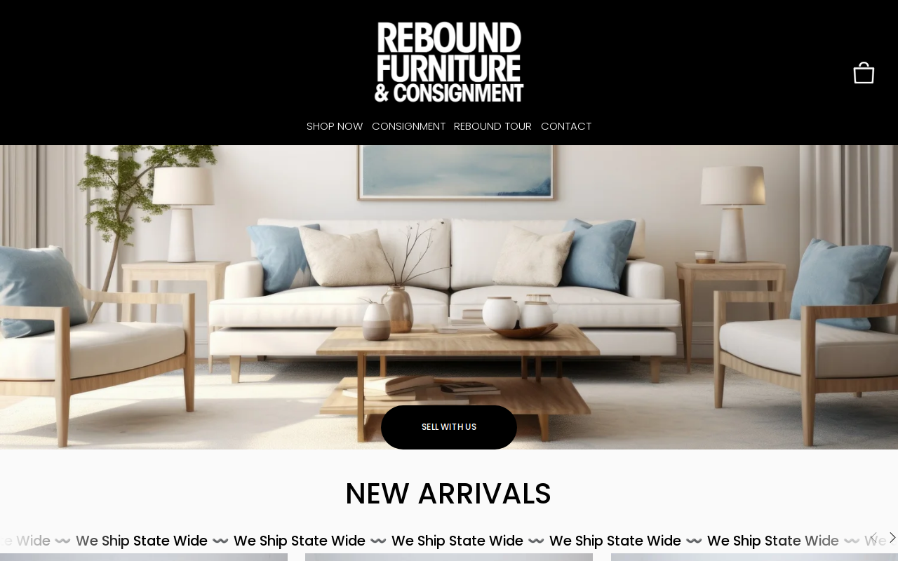 Rebound Consignment Furniture website preview