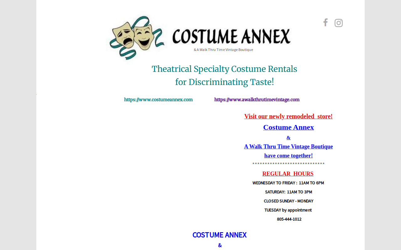 A Walk Thru Time Vintage website preview