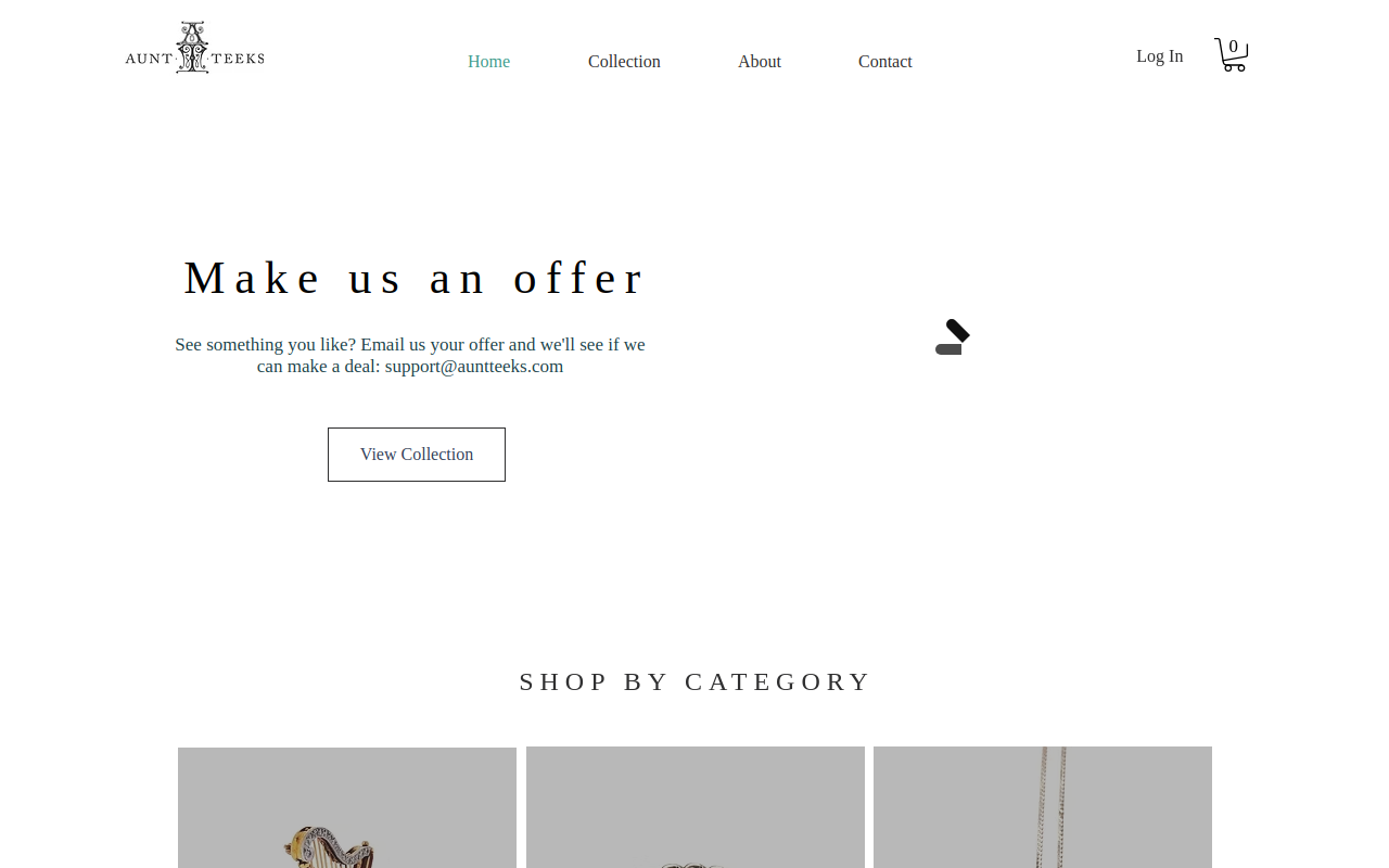 Aunt Teek's Consignment House website preview