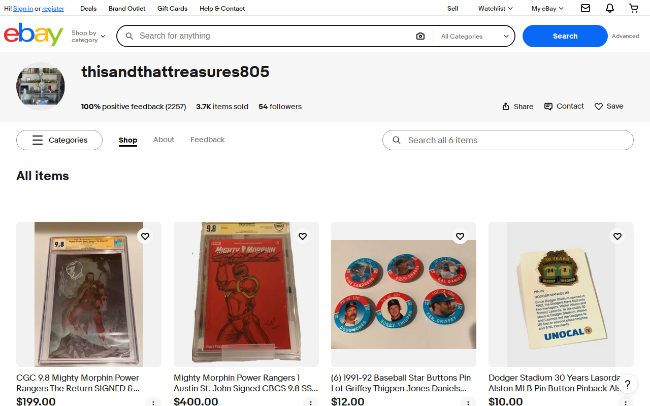 This And That Treasures website preview