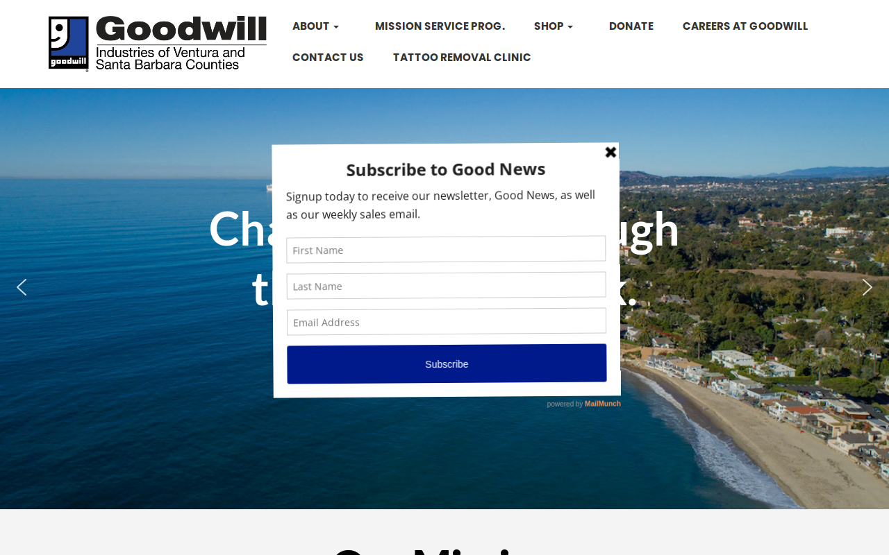 Goodwill website preview