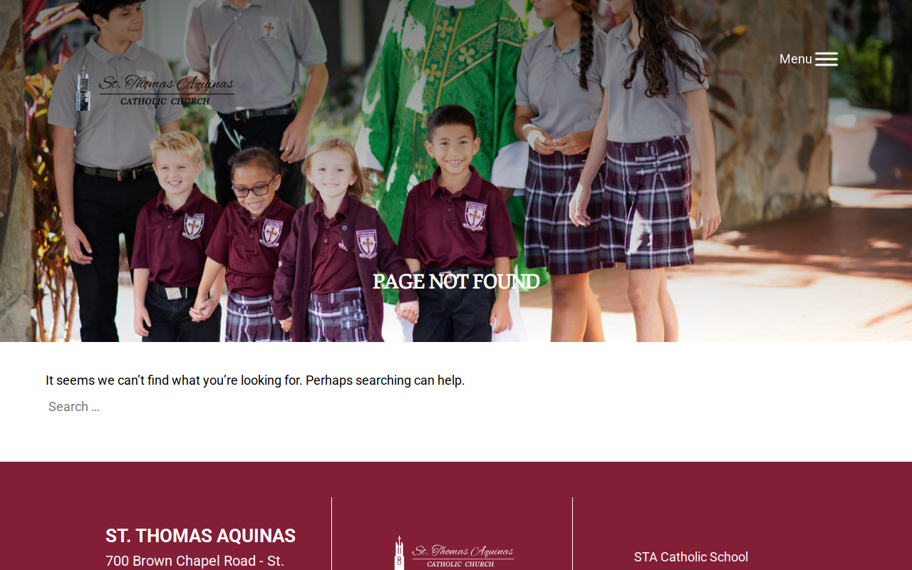 St Thomas Aquinas Thrift Shop website preview
