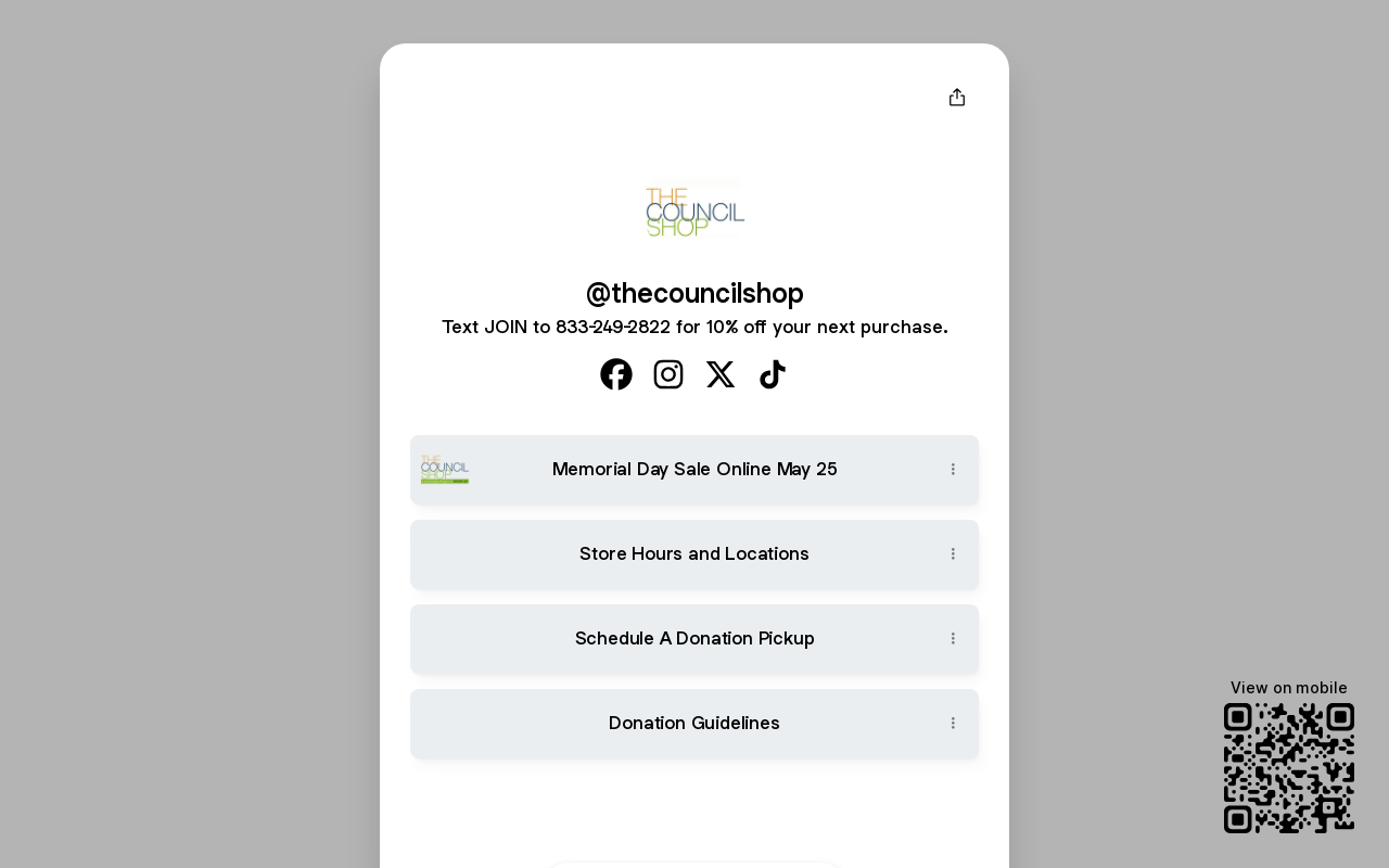 The Council Shop website preview