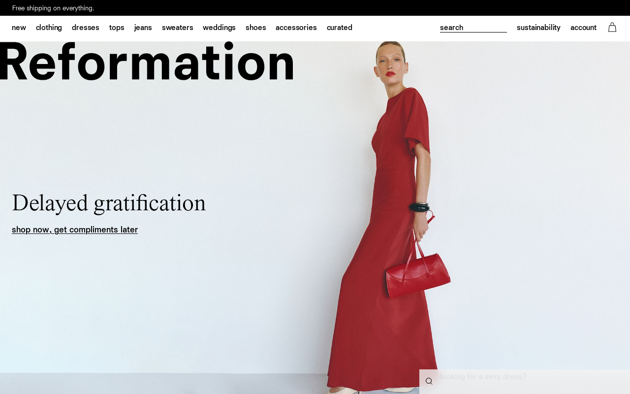 Reformation Vintage website preview