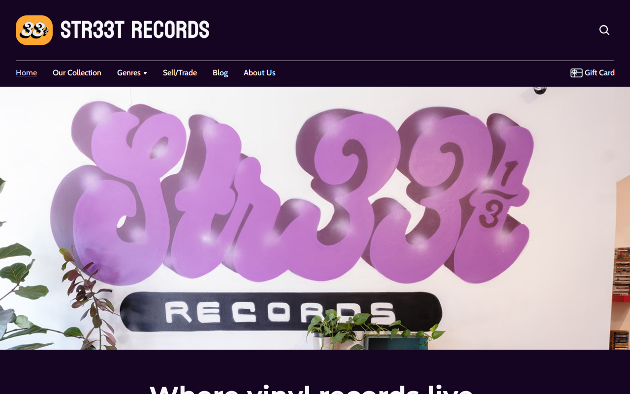 Str33t Records website preview