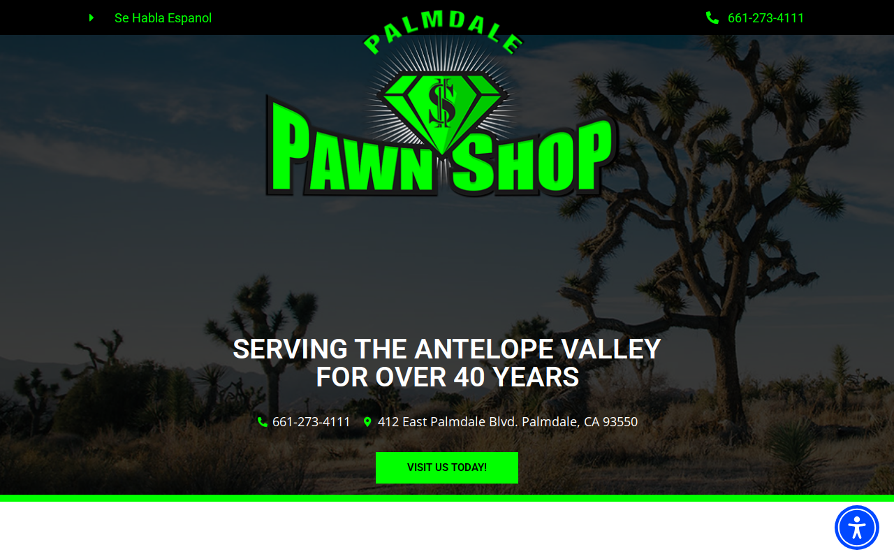 Palmdale Pawn Shop website preview