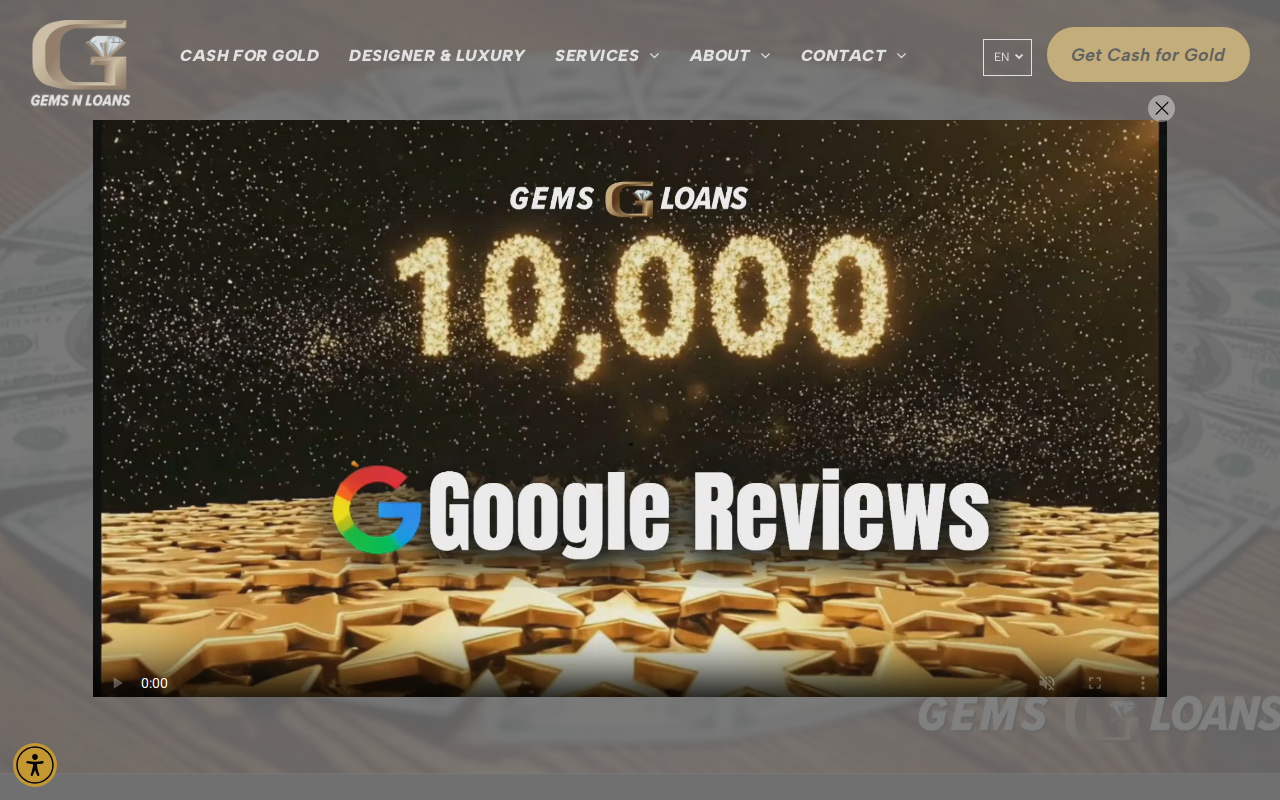 Gems N' Loans website preview