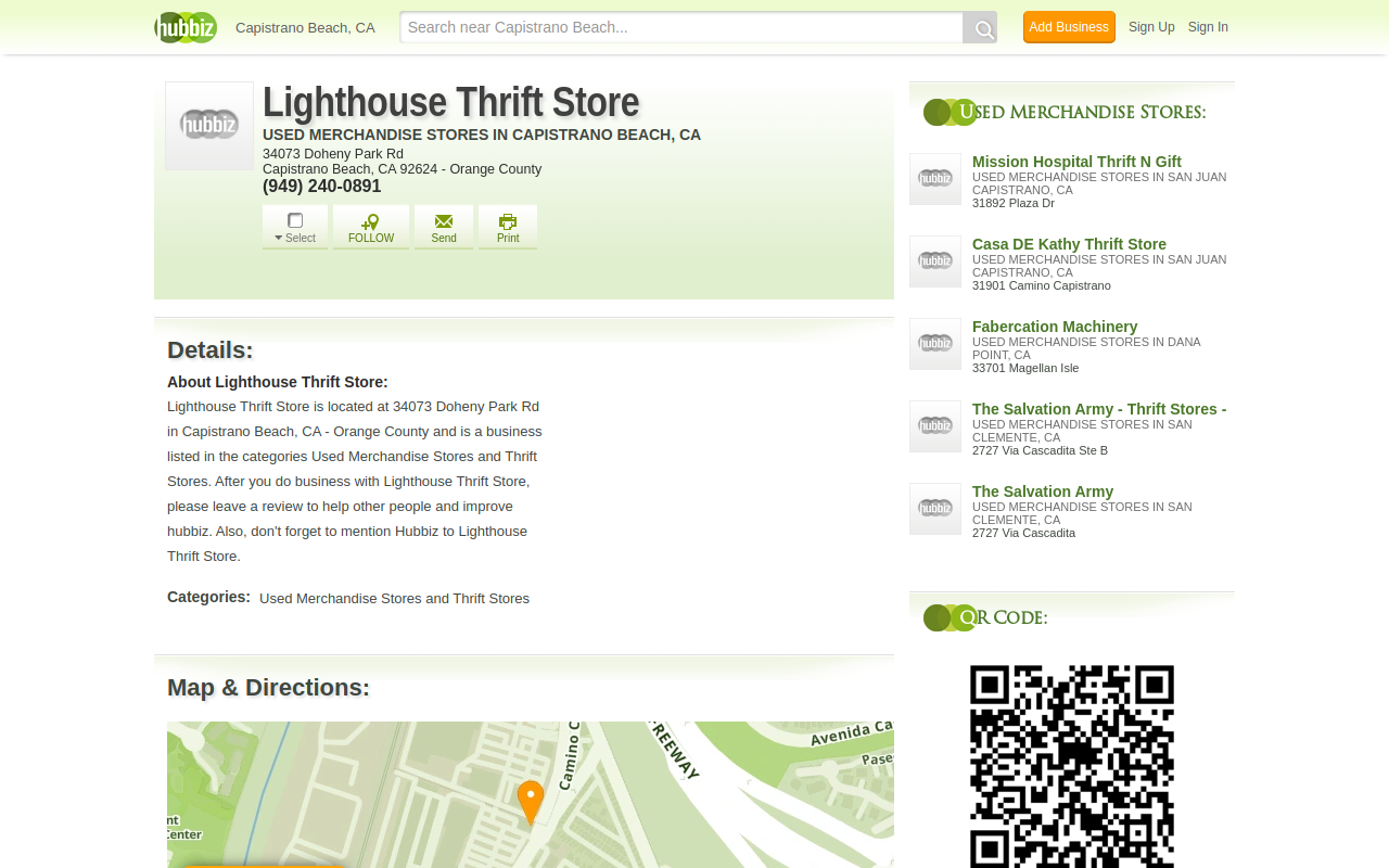 Thrift Store website preview
