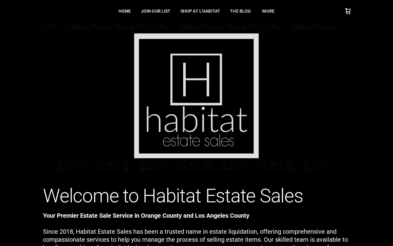 Habitat consign & design website preview