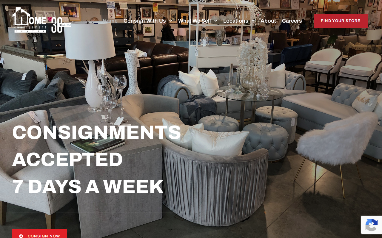 Home Consignment Center website preview