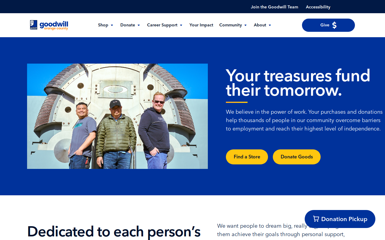 Goodwill website preview