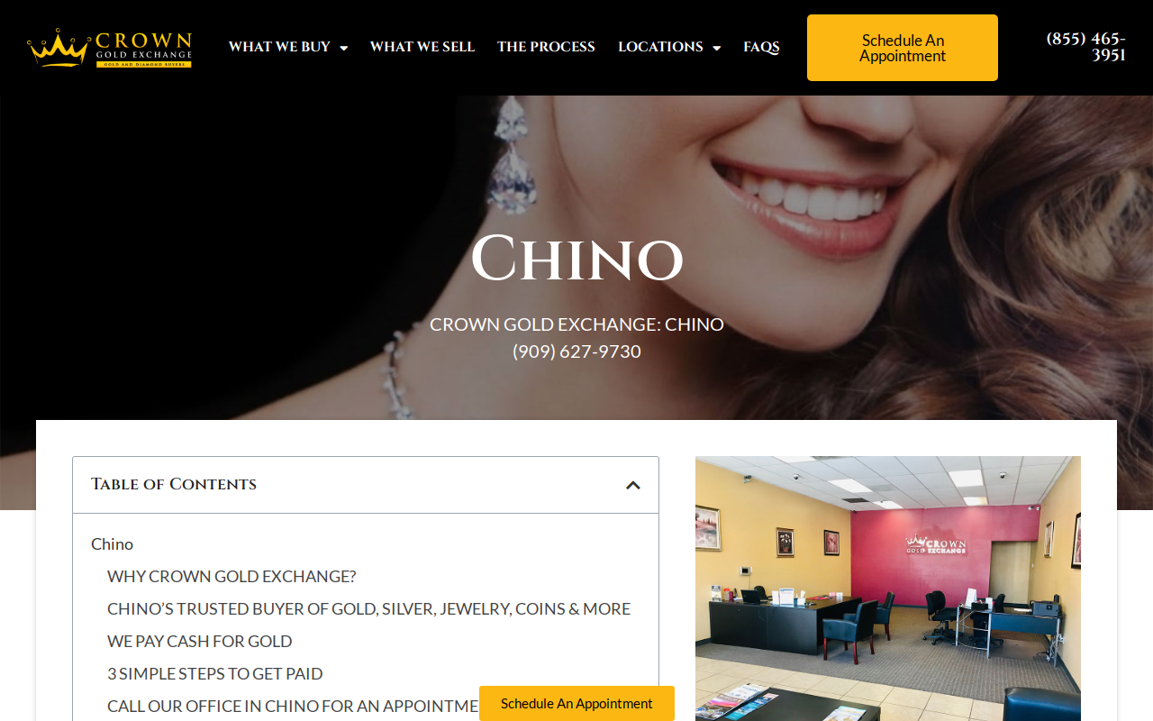 Crown Gold Exchange website preview