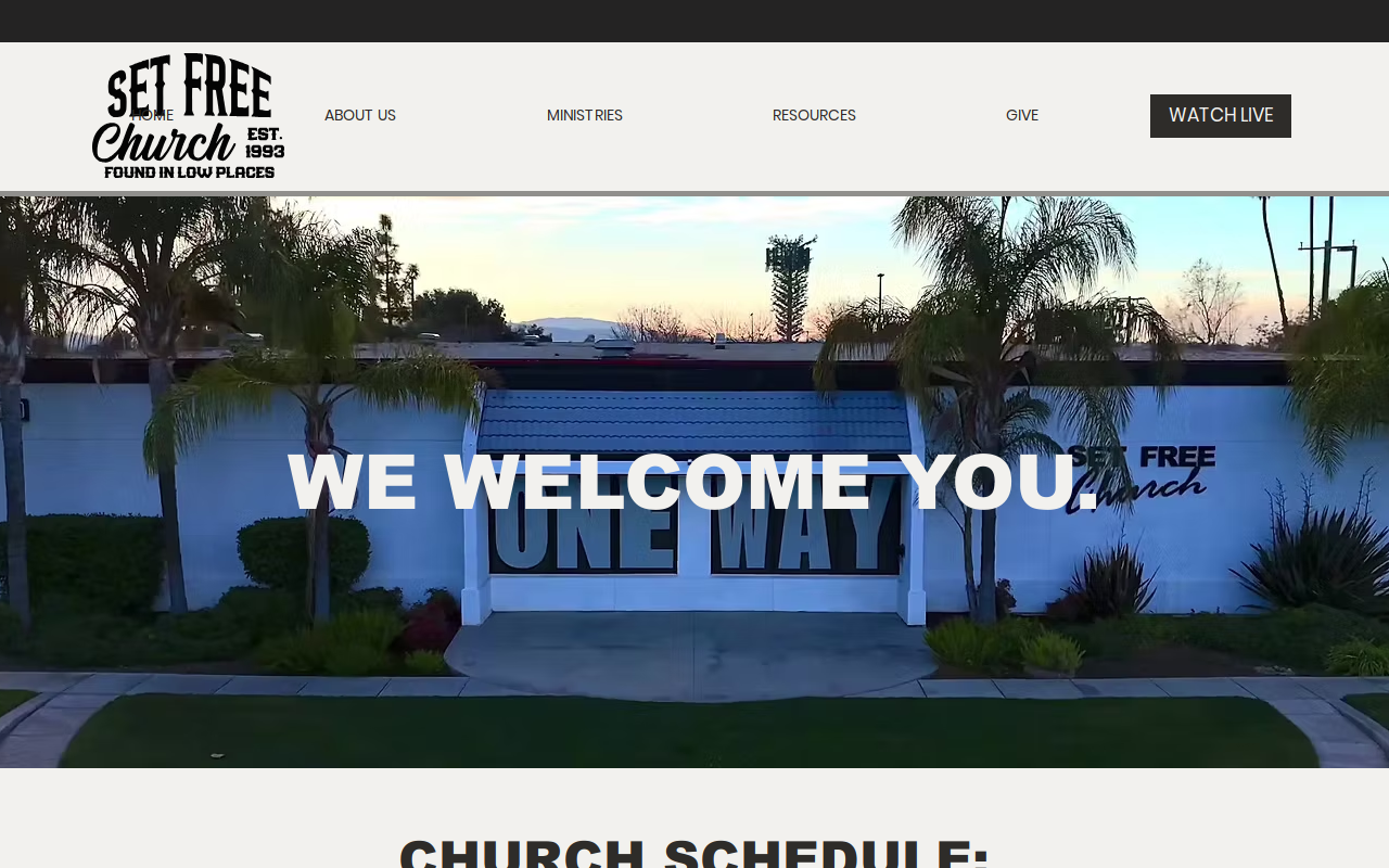 Set Free Thrift Store website preview