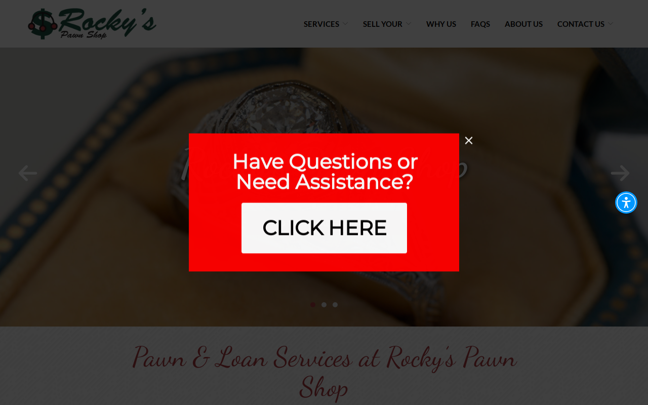 Rocky's Pawn Shop website preview