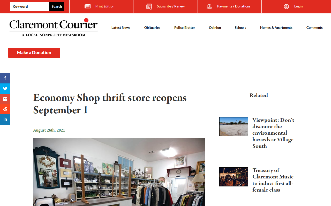 Economy Shop website preview