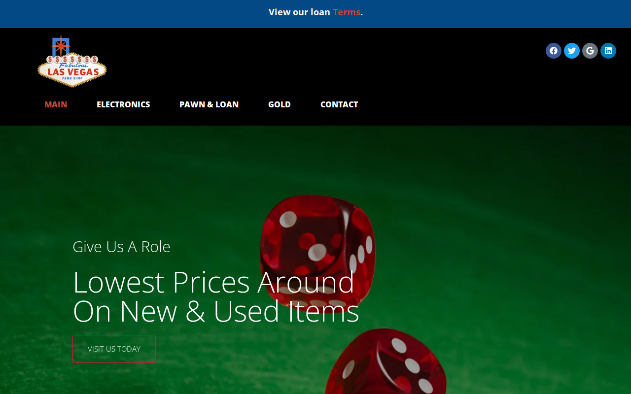 Las Vegas Pawn website preview