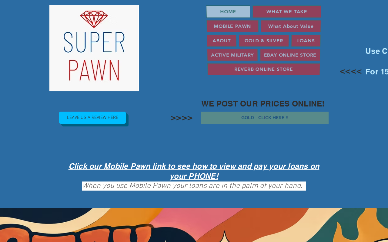 Super Pawn website preview